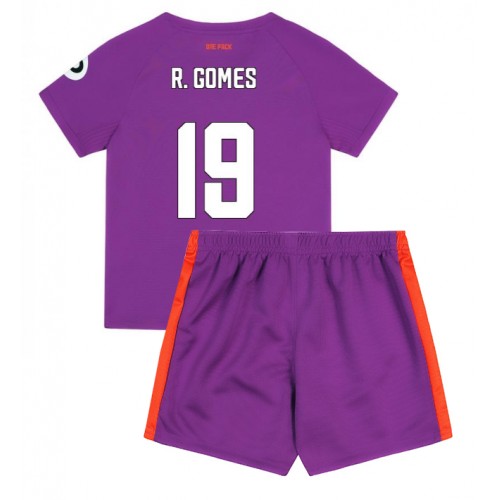 Fotballdrakt Barn Wolves Rodrigo Gomes #19 Tredjedraktsett 2024-25 Kortermet (+ Korte bukser)